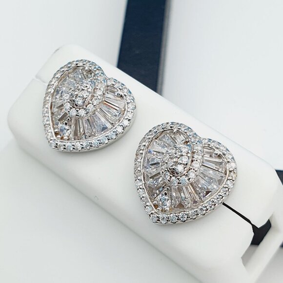 "925 Sterling Silver Cubic Zirconia Earrings, UU1P6A6072 - Picture 4 of 8